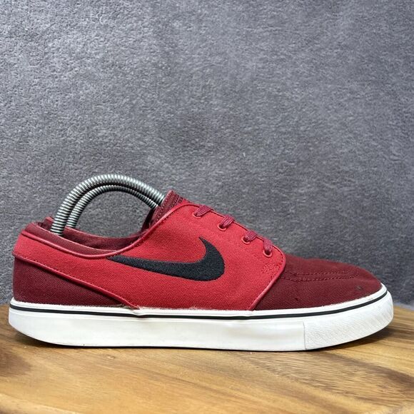 Nike Other - Nike SB Zoom Stefan Janoski Men's 8.5 Canvas Red Black Skateboard Sneakers Shoes